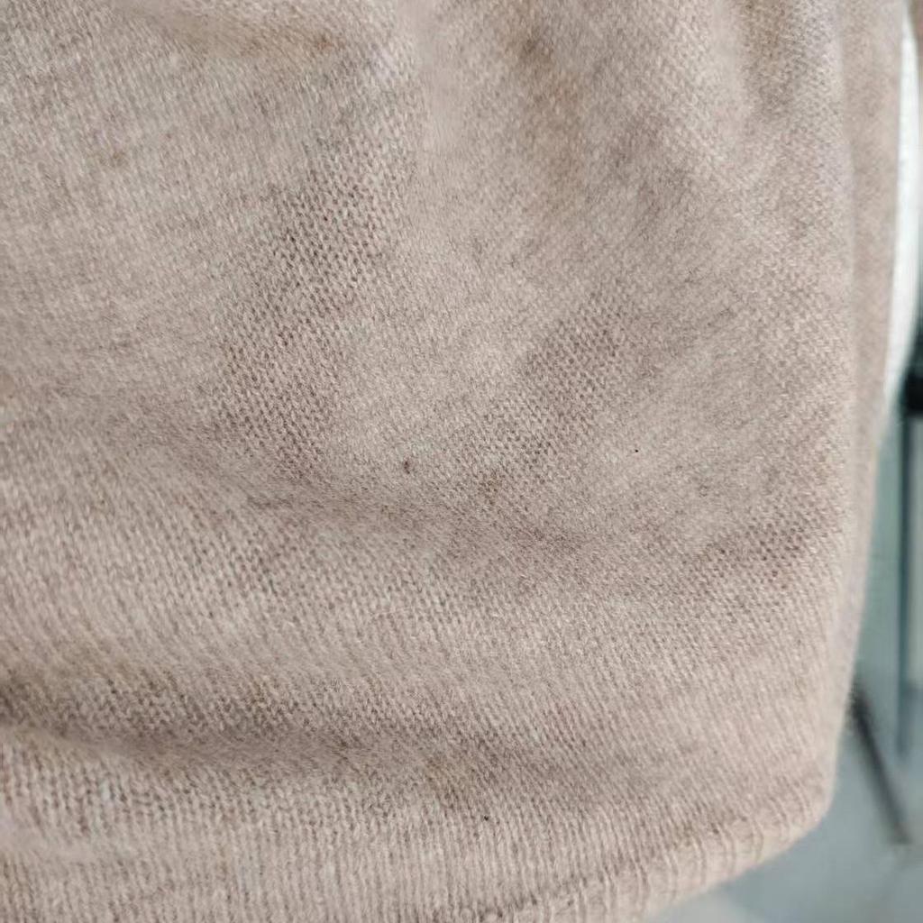 Pure Cashmere Long Sleeve Solid Color Pullover Sweater - Round Neck Base Layer (YFC076)