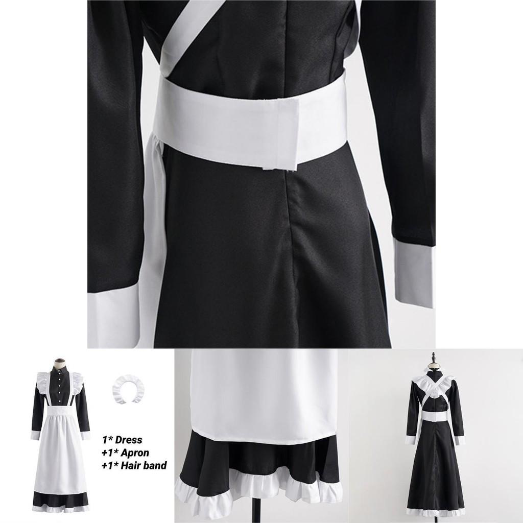 Cotton Blend Fabric Maid Costume Comfortable And Trendy Cosplay Outfit