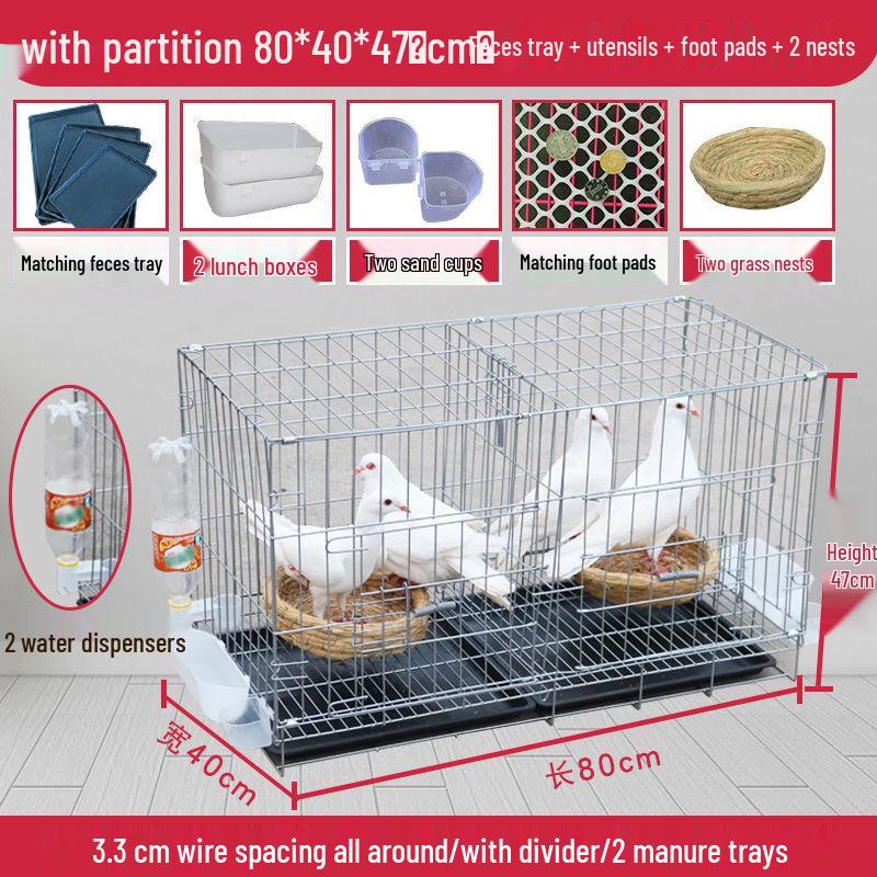 Large Pigeon Cage for Breeding & Pairing with Free Shipping - Ideal for Household Use