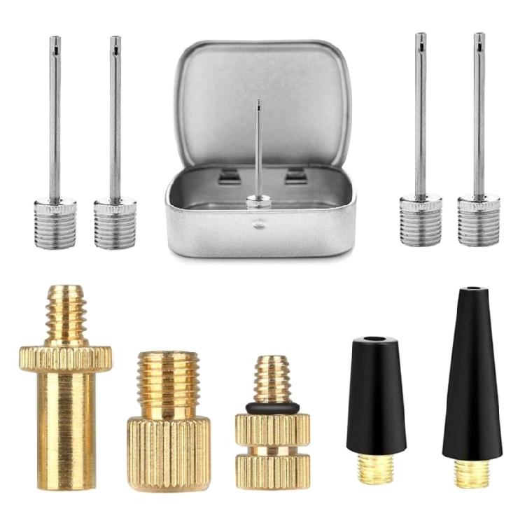 Bicycles Valves Adapter Set Air Nozzle Pump Adapter Balls Pump Needle Replacement Nozzle Inflator Adapter Bike Pump Tool 1
