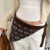 Bohemian Turban Ethnic Style Waist Band Warm Apron Wrap Elegant Hip Scarf  Autumn/winter