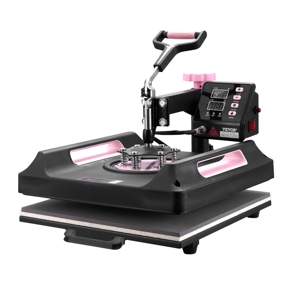 8 in 1 Heat Press Machine 15x15 in 30oz Tumbler Press T-Shirts Black