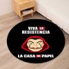 La Casa De Papel Printed Round Rug Carpet Chair Rug Area Rug Entryway Doormats,for Office Chair Living Room Bedroom Kitchen Room.