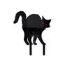 Black for Cat Silhouette Stake Set of 3 Lawn Yard Halloween Horror for Cat Statue Garden Patio Acrylic Stakes Outdoor Ar