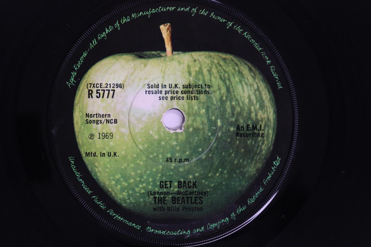 

7-дюймовая пластинка BEATLES, BILLY PRESTON - Get Back / Don t Let Me Down R5777 Apple Records 1969 UK Рок Б/У