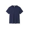 Running Series Solid Color Logo Lettering Round Neck Pullover Short Sleeve T-Shirt Men Tops Midnight-Blue 152325109-5