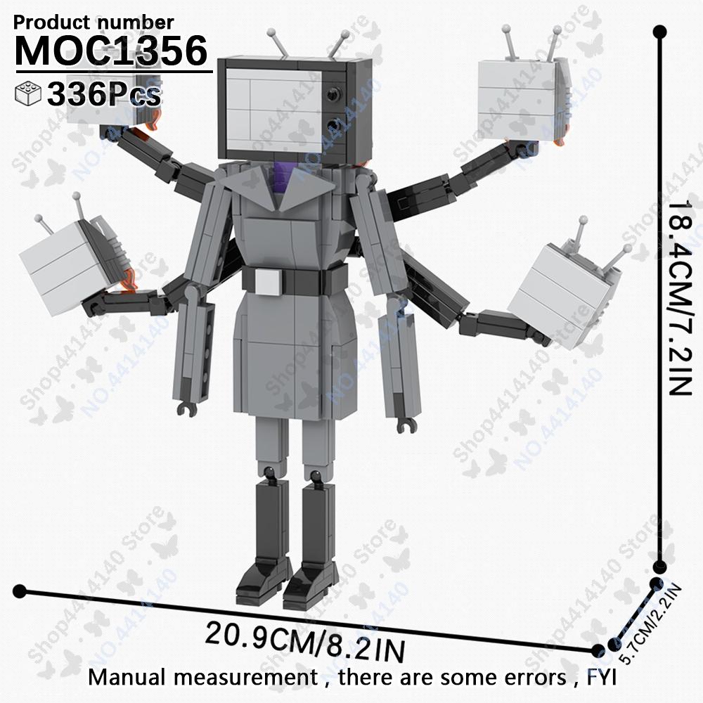 MOOXI Animeserie Skibidi Toalett Figurer Monitorfolk Lydmann Byggeklosser Modell MOC Kloss DIY Montessori Leke Barnegaver