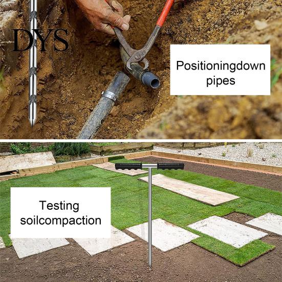 Geological Exploration Tool Soil Sample Probe Set Stainless Steel Collecting with High-quality Core Sampler T-Handle Adjustable Rustproof Easy