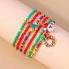 European & American Cross-border Christmas Miyuki Beaded Bracelet Set - Christmas Tree & Santa Claus Theme