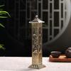 Retro Column Vertical Incense Burner Hollow Bamboo Sandalwood Censer 21cm Incense Stick Holder Fragrance Ornaments Home Decor