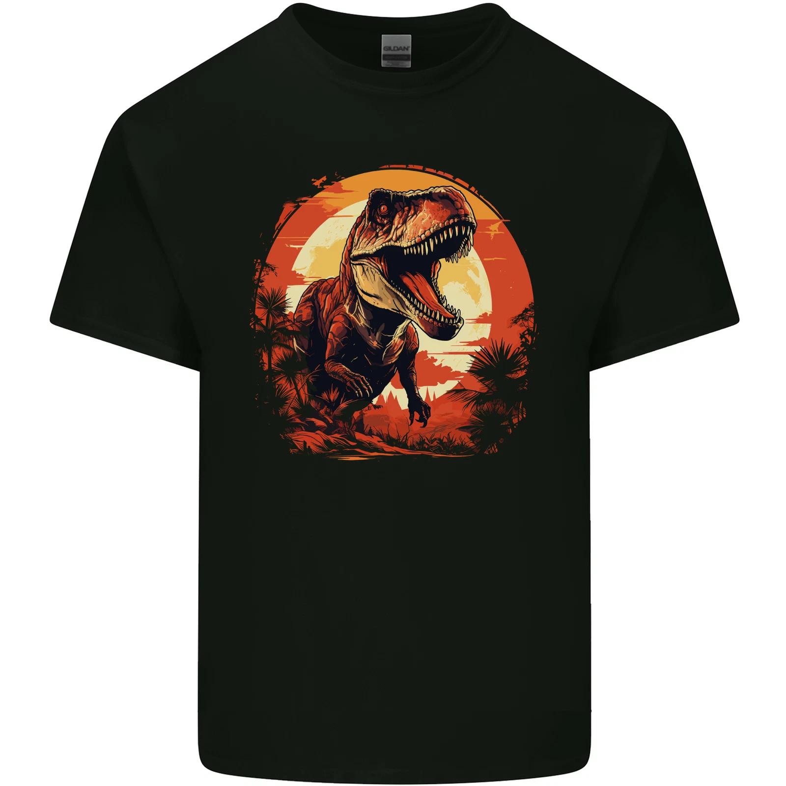 T-Rex Moon Landscape Dinosaurs Kids T-Shirt Childrens S