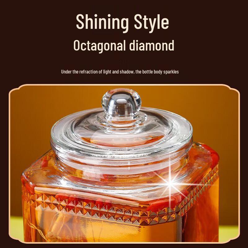 Xiyao Glass Wine Brewing Jar with Copper Faucet