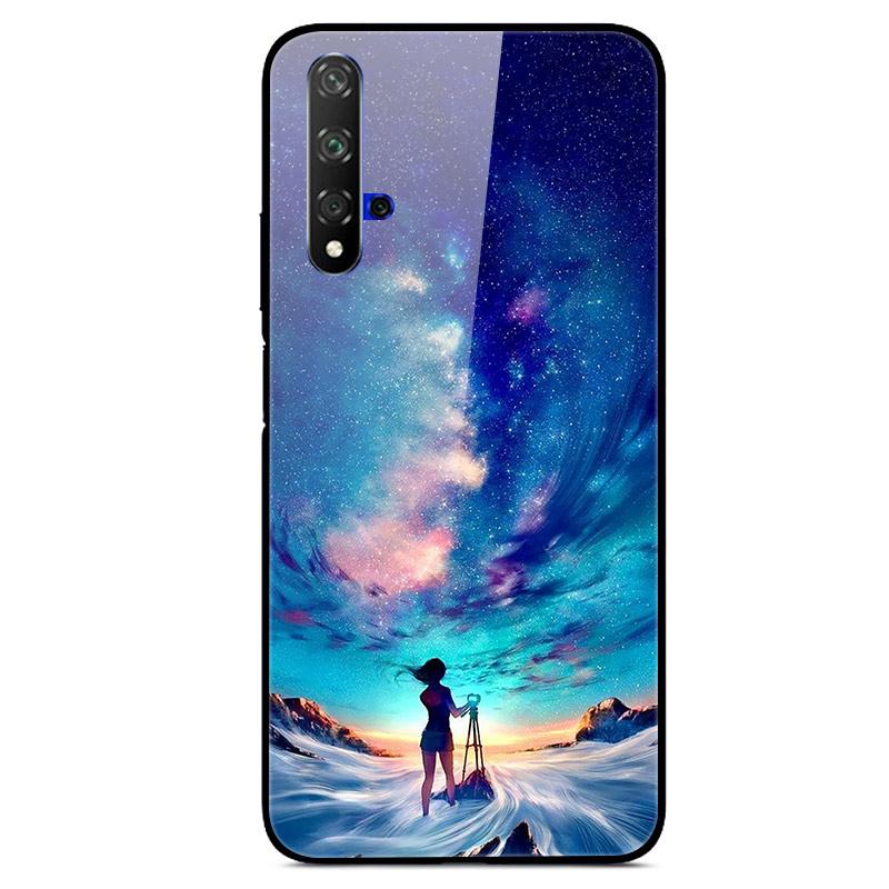 For Huawei Nova 5T Case Tempered Glass Cover 3D Cat Printing Case For Huawei Nova 5T 2019 5 T Phone Case For Huawei Nova5T Cover