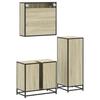 3 Piece Bathroom Furniture Set In Sonoma Oak Particleboard