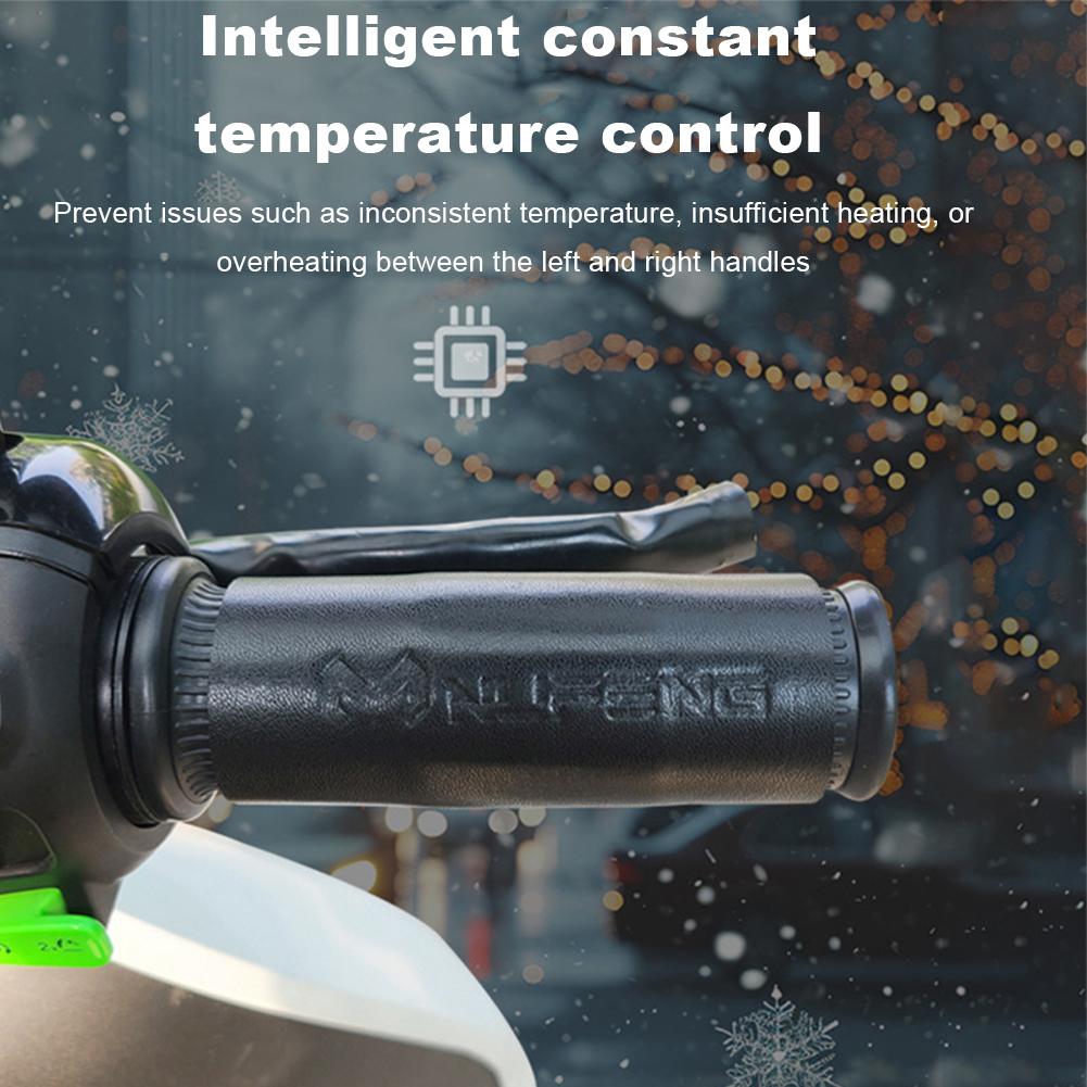 Electric Heated Grip Cover USB Anti Vibration Motorcycle Hand Heated Grips 6 Gear Scooter Moped Bar Hand Warmer Fast Heating Kit