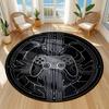 Gamer Controller Round Rug Cool Black Circuit Board Carpet for Gaming Rooms, Teens, Man Caves & Geek Decor Floor Mat