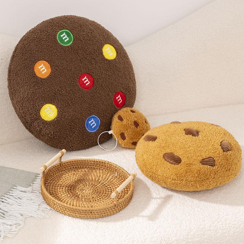Internet Celebrity Chocolate Chip Cookies Round Pillow Sofa Bedroom Super Soft Large Backrest Ornament Children's Soothing Doll