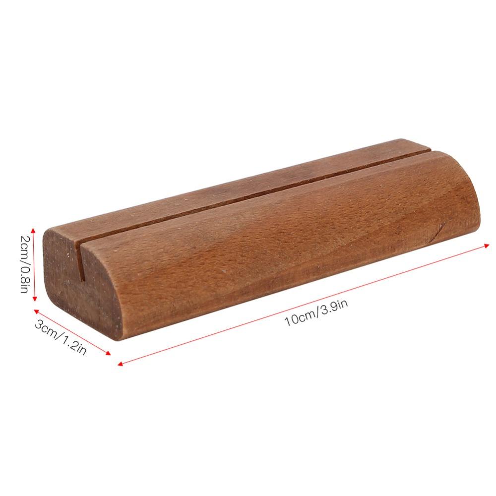 8pcs Desk Supply Wooden Table Number Stands Wooden Business Card Holders  For Exhibition