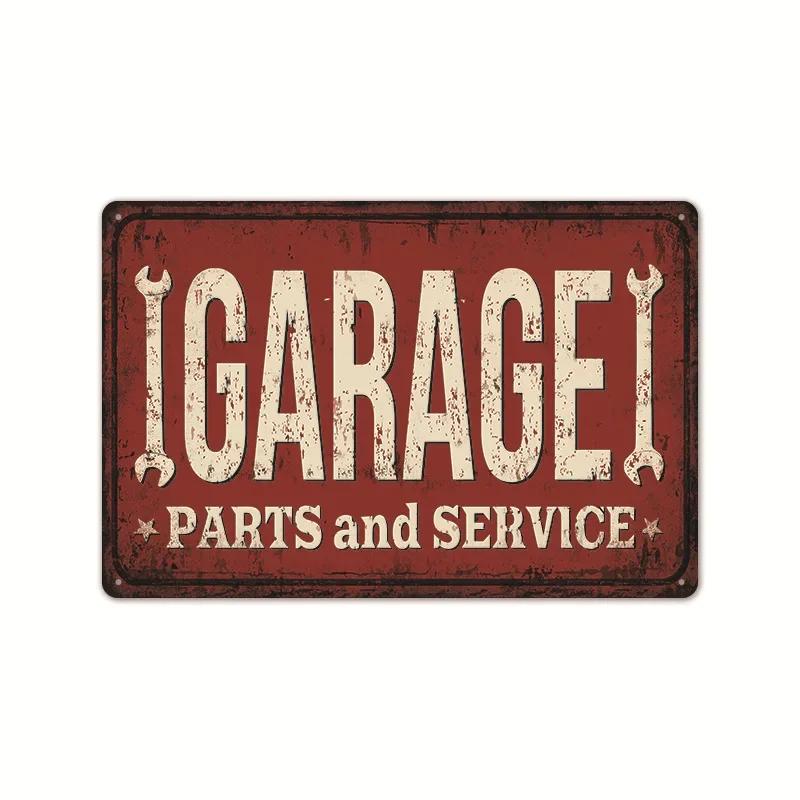 Garage Car Signs Vintage Metal Tin Sign Decor Repairing Car Tools Decorative Wall Plate Iron Crafts Tinplate Poster Rust Plaq