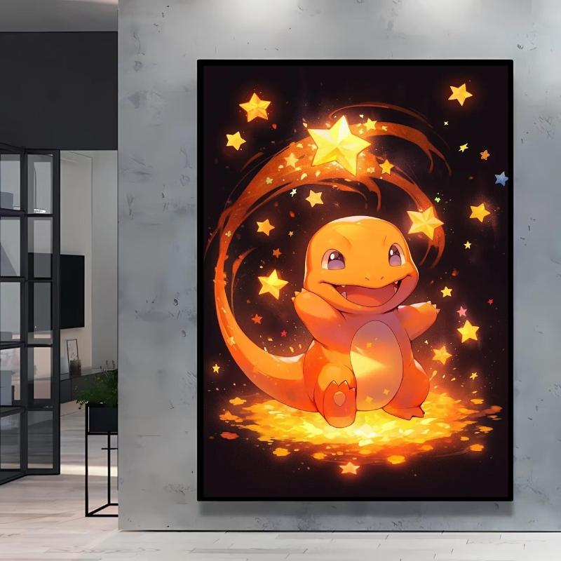 Adorable Pikachu Themed Home Wall Painting Printed on High Quality Canvas It's An Ideal Choice for Collection and Decoration