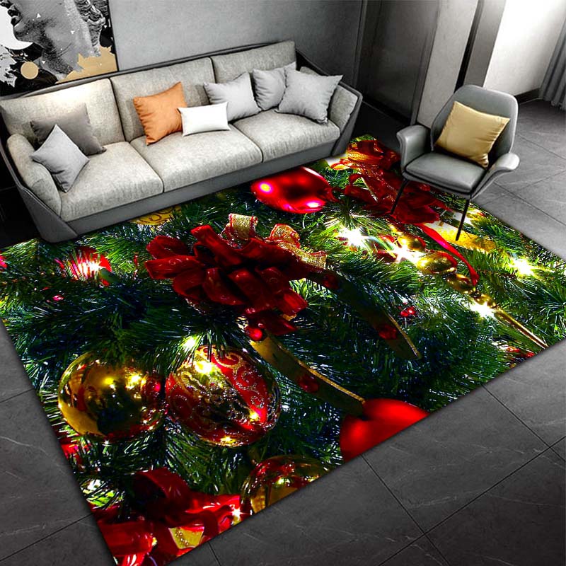 Weihnachtsdekorationen, Teppich für Wohnzimmer, Heimdekoration, Sofa, Tisch, großer Teppich, Schlafzimmer, Eingang, Fußmatte, Badezimmer, rutschfeste Matte