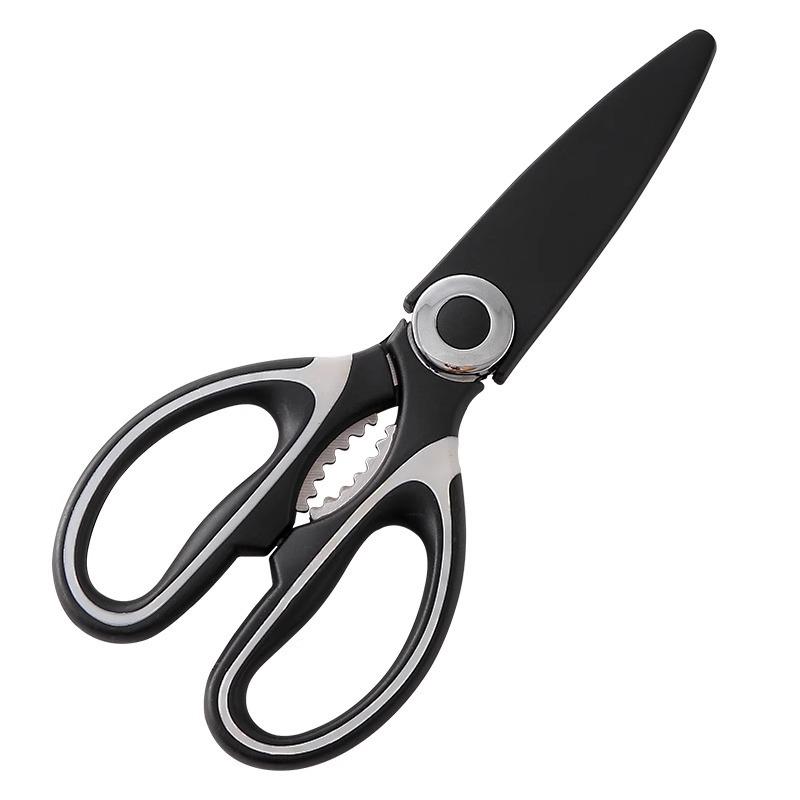 Stainless Steel Multifunctional Kitchen Scissors for Cutting Chicken Bones and Fish, Ideal for Barbecue