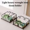 Napkin Holder for Table Flat Napkin Dispenser with Weighted Arm Square Cocktail Paper Holder for Kitchen Dining Room Restaurant Decor