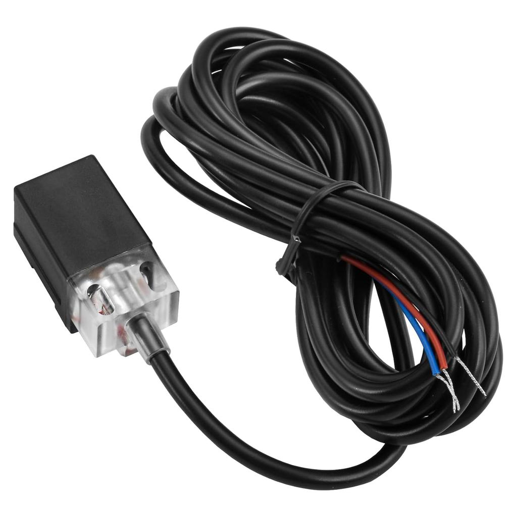 Heschen Square Inductive Proximity Sensor Switch, Non-Shield Type, PL-05P, Detector Distance 5mm, 10-30VDC 200mA, PNP Normally Open(NO), 3 Wire