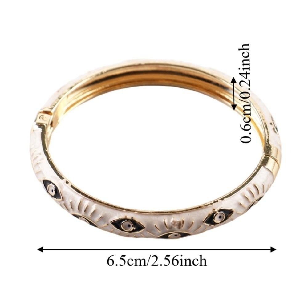 Colorful Demon Eyes Bangle Hip Pop Hand Bracelet Cool Enamel Bangle Gift