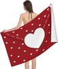 Saint Patrick's Day Lucky Clover Beach Towel, Green Shamrock Lightweight Bath Towels, Quick Dry Absorbent Microfiber Swim Yoga