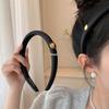 Women's Black Gold Label Skull Headband 2025 - Luxury Hair Accessory for Face Washing and More