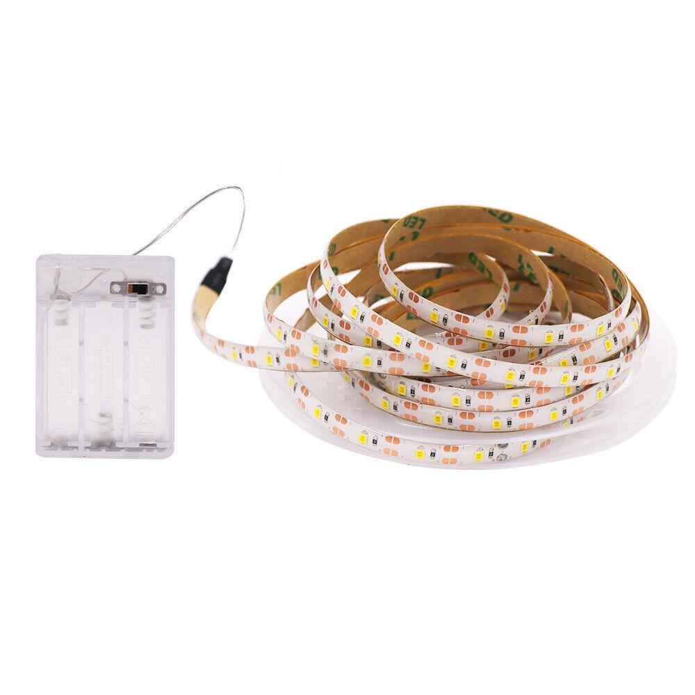 Led Striped Battery Powered Ribbon Tape 2835 Waterproof Christmas Decoration 5v