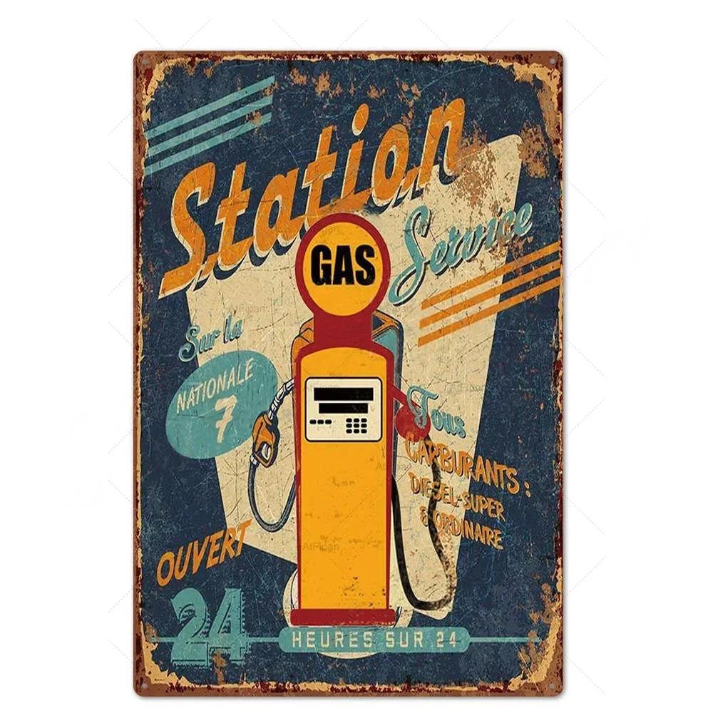 Vintage Metal Tin Sign Plaque  Retro Wall Decor Poster for Garage Gas Station Car Repair Shop  Perfect Home Decor Accent