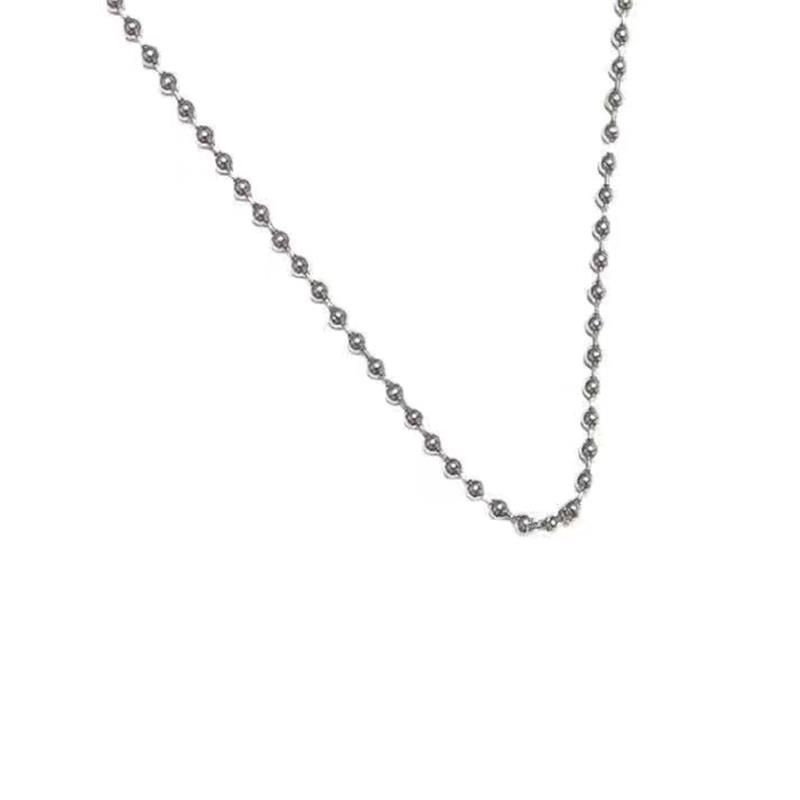 

Necklace Everyday Joker Korean Style Minimalist Women s Pendant 2025 New Arrival Summer Ornament Niche Style Clavicle Chain Accessible Luxury Light bead chain S