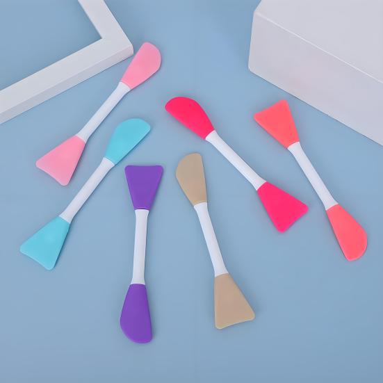 Silicone Face Mask Brush Dual-Ended Mask Spatula Soft Mud Mask Applicator for Creams Clay Masks DIY Skincare Tools for Sensitive Skin
