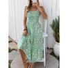 New Women'S Clothing Daily Temperament Elegant Casual Pure Desire Sexy Printed Jumpsuit Long Skirt Light Dress High-End Party Dress