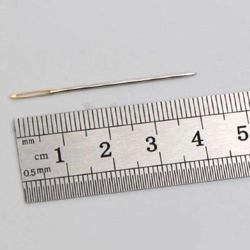 30pc Leather Sewing Needles Big Eye Manual Embroidery Stitching Fabric Cross Stitch Knitting Tool with Needle Cylinder