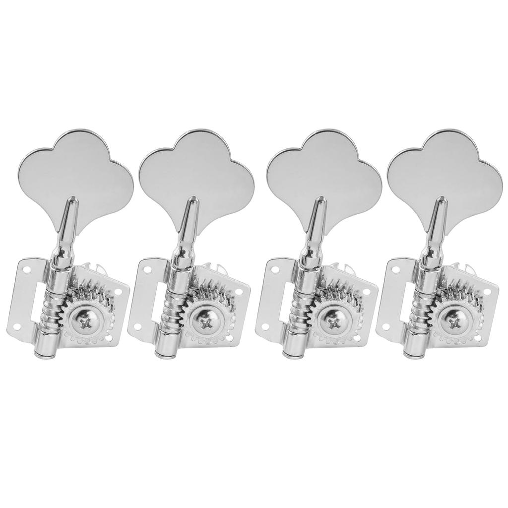Musiclily Pro 4-String Bass Tuners for 4-String Electric Bass, Chrome