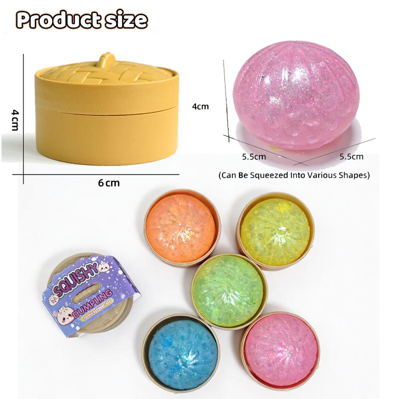 Quetschiger Dampfbrötchen Fidget Spielzeug Schnelle Rückfederung Knetspielzeug Stressabbau Sensorisches Schreibtischspielzeug für Erwachsene Partygeschenke Geburtstagsgeschenk
