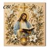 Einzigartige Schreibtisch-Dekorationen DIY Jesus Perlenkunst-Set, Diamantmalerei für Erwachsene, Christliches Mosaik Kreative Schlafzimmer-Accessoires Bastel Christ