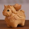 Mini Zodiac Horse Pendant Chinese Style Green Sandalwood Phone Chain Wooden Horse Keychain  Friends