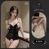 Sexy lingerie lace hollowed-out tights seductive small breasts show big open gear no-take-off onesie