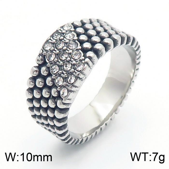

Chunky Creative Dots Zircon Ring For Men Women Hip Hop Stainless Steel Simple Beads Charms Anillos Gold Color Trend Jewelry Gift 8