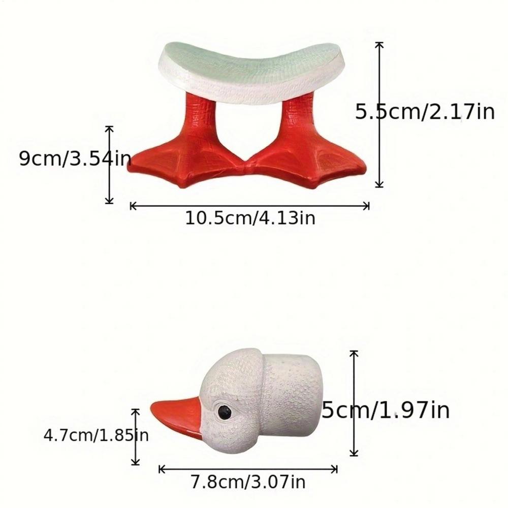 

Смешной держатель для туалетной бумаги Утка Держатель для туалетной бумаги Самостоящая стойка для салфеток Эстетичный аксессуар для туалета белый