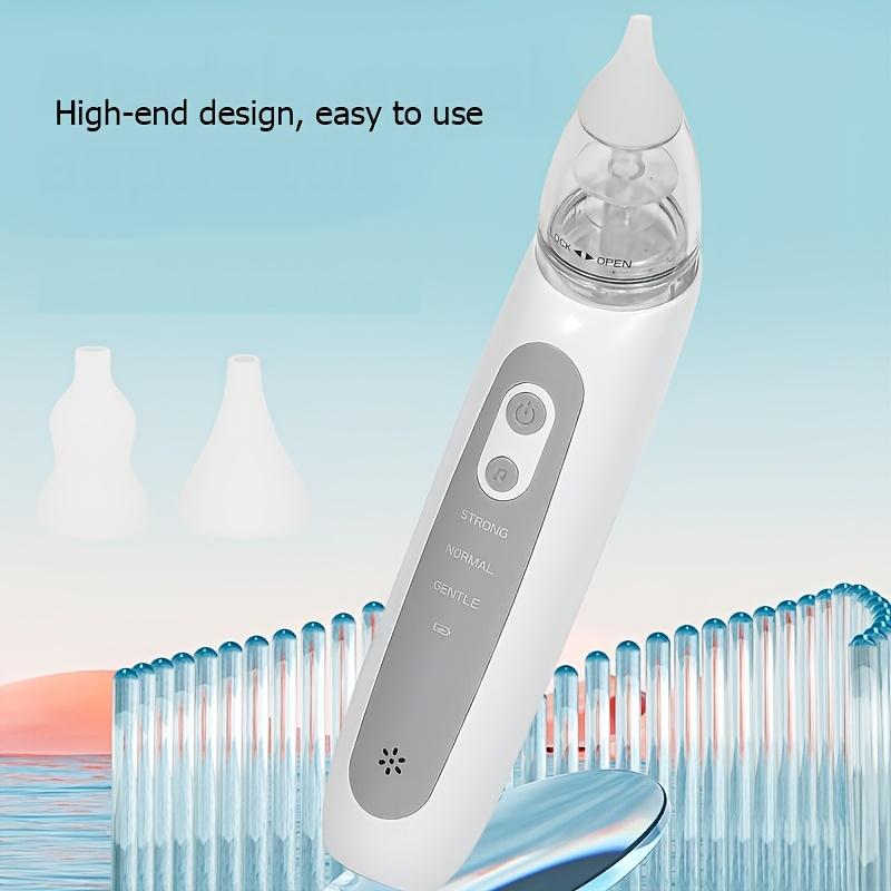 Portable USB Rechargeable Electric Sniffer, 3 Adjustable Suction Levels, Electric Nose Cleaner, Snot Extractor with Music, with 3 Silicone Heads