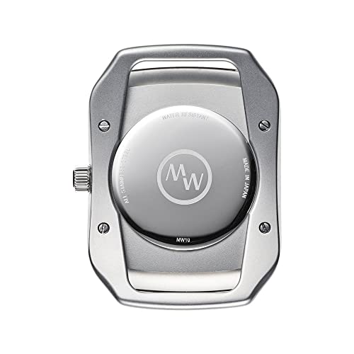 MASTER WORKS Quadrangle MW10SB-GCBRO8 Men's Watch, Made In Japan, Quartz Movement, 33mm, Leather Strap, Square Shape, Black