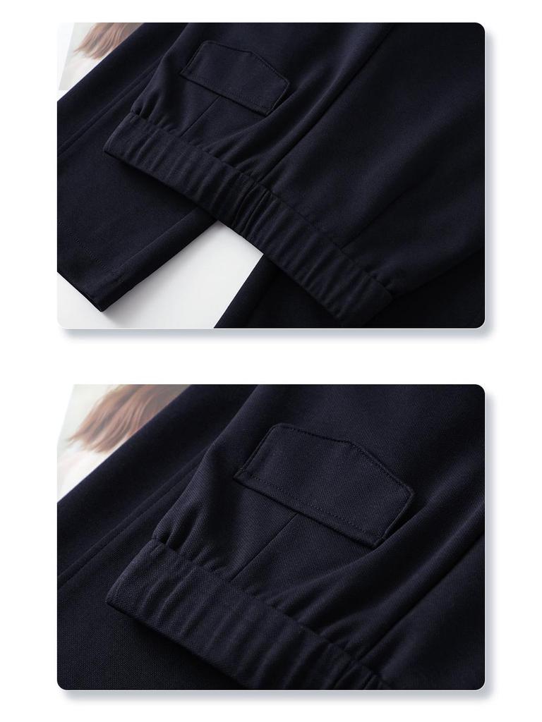 Women's Navy Blue Casual Straight-Leg Sweatpants - Spring/Summer 2025 Collection