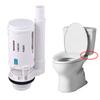 Univerzální ventily pro toalety s dvojitým splachováním, nádržka na vodu, dvojité splachování, vypouštěcí ventily, splachovací tlačítko, část nádržky na vodu pro domácí toalety s sedátky