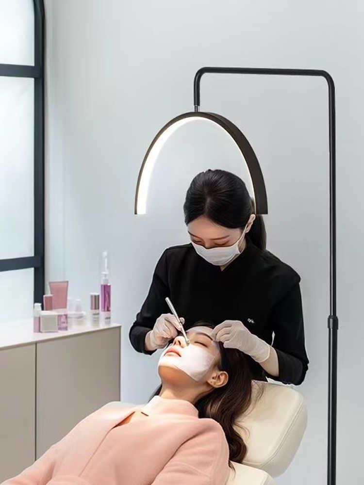 2025 Salon Lighting Lamp for Eyelash Extensions, Microblading, Nail Art & Acne; Eye-Protective Cold Light with Magnifier.