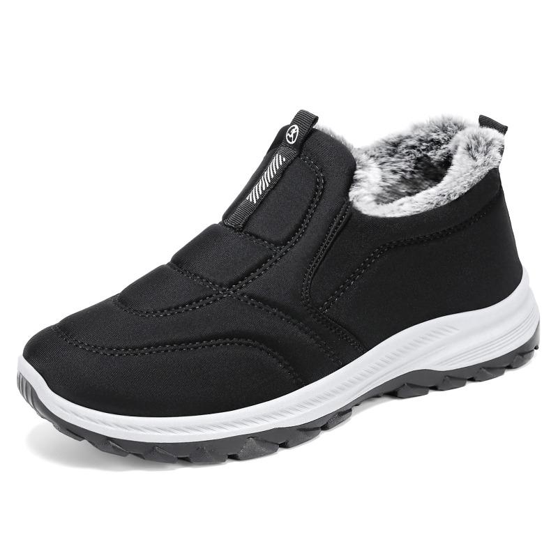 Cotton shoes Winter women's shoes Fleece thickened cotton boots One-pedal shoes Large size short boots Couple shoes